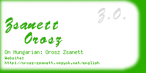 zsanett orosz business card